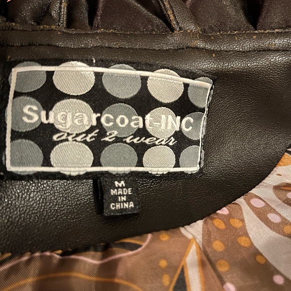 Sugar Coat-Ing Chocolate PU  Leather Coat - Picture 14 of 14